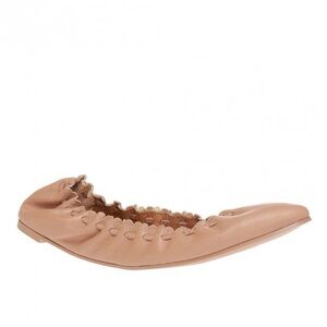 See by Chloe Jane Scalloped Ballet Flat In Tan